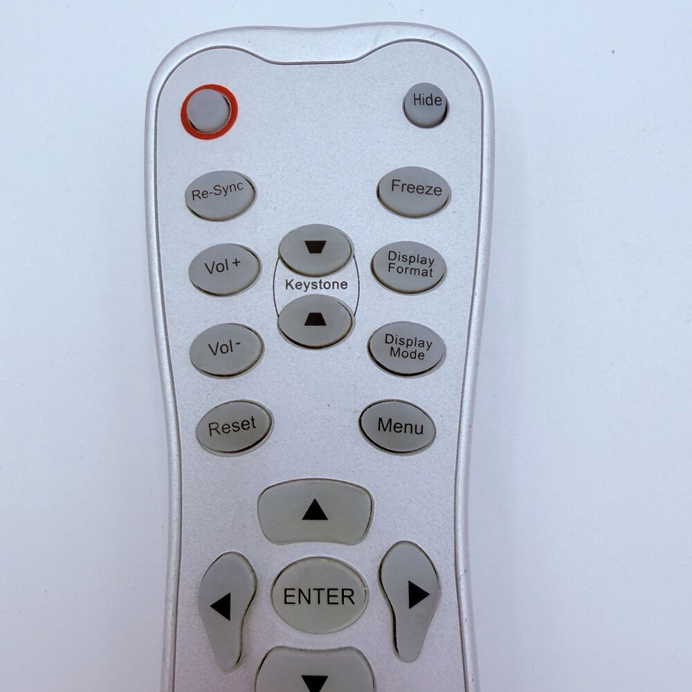 OEM Optoma Projector Remote Control Silver Gray — Tested & Working - Picture 2 of 4